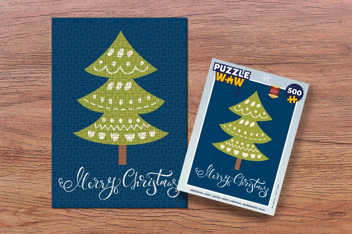 PuzzleWow Kerstboom Legpuzzel 500 Stuks - Multicolor