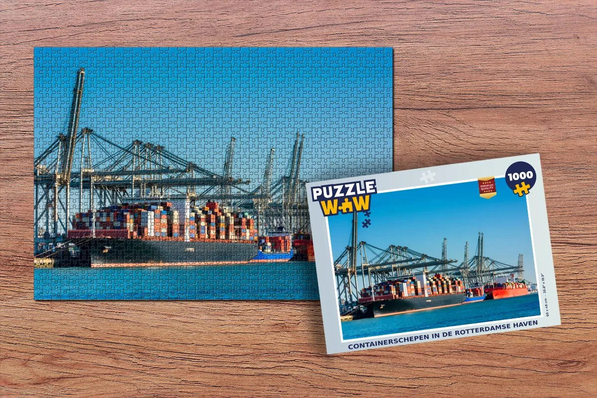 PuzzleWow Rotterdam Haven Legpuzzel 1000 Stuks - Multicolor