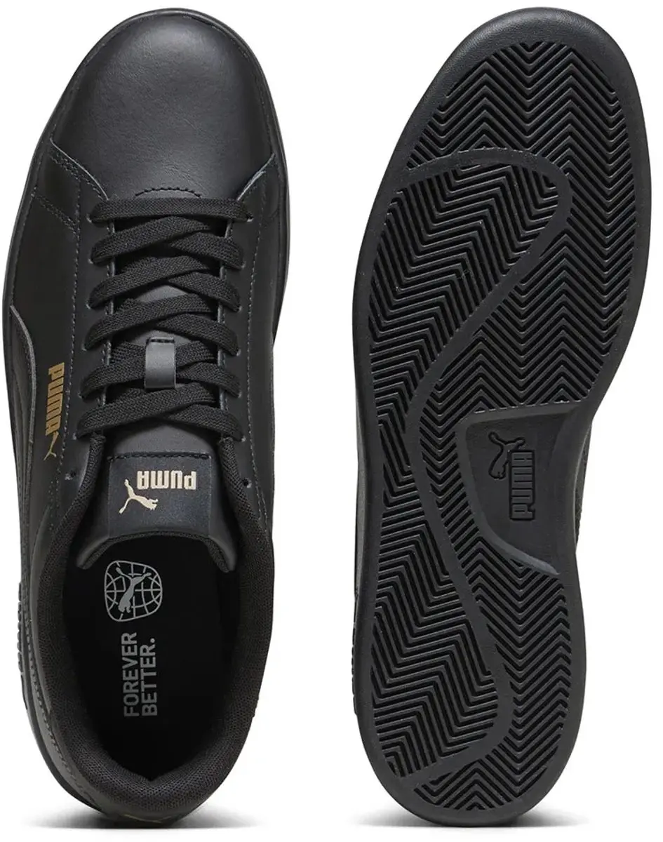 PUMA Smash 3.0 L Unisex Sneakers - 44.5 - Black/Gold
