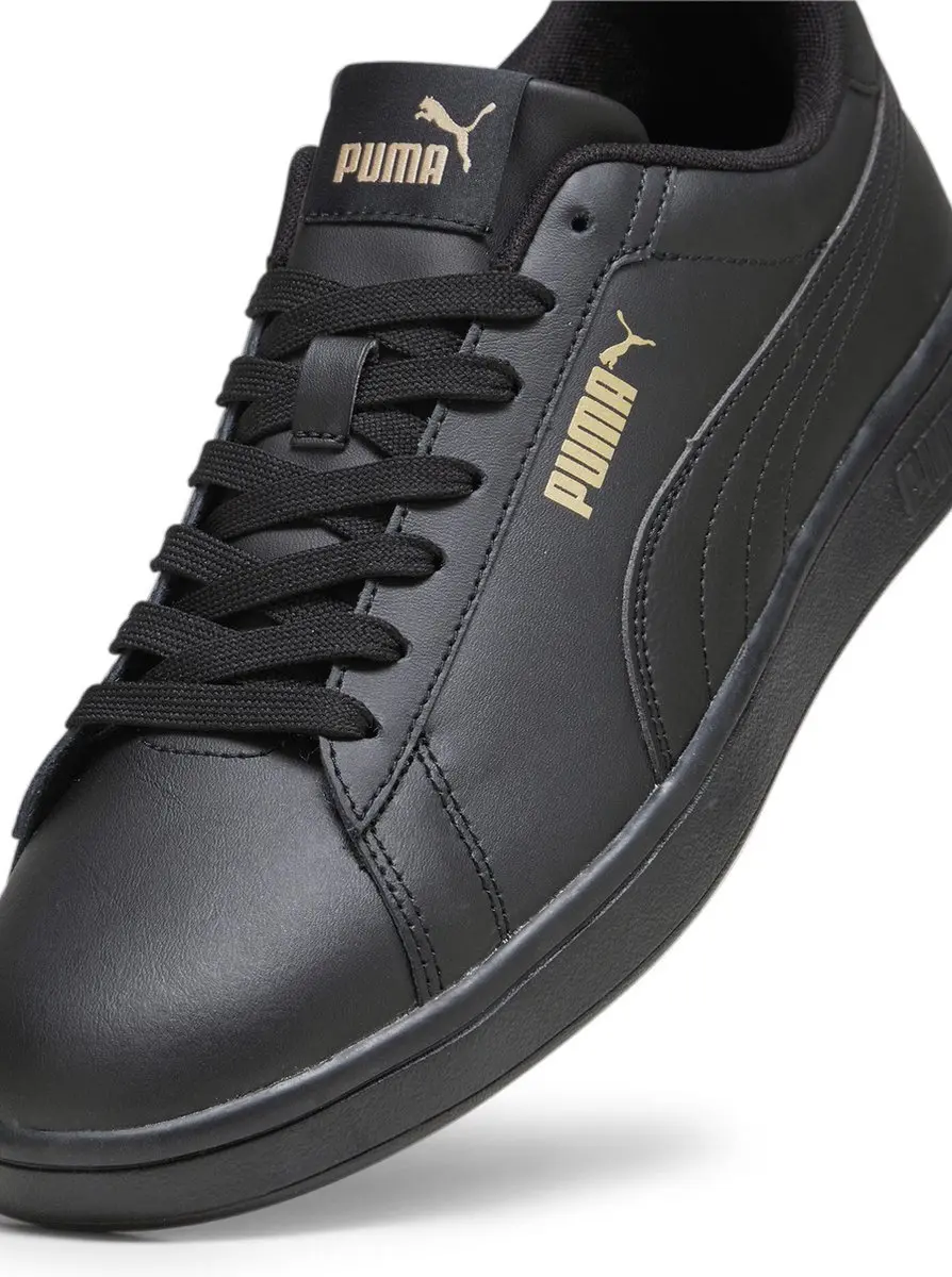 PUMA Smash 3.0 L Unisex Sneakers - 44.5 - Black/Gold