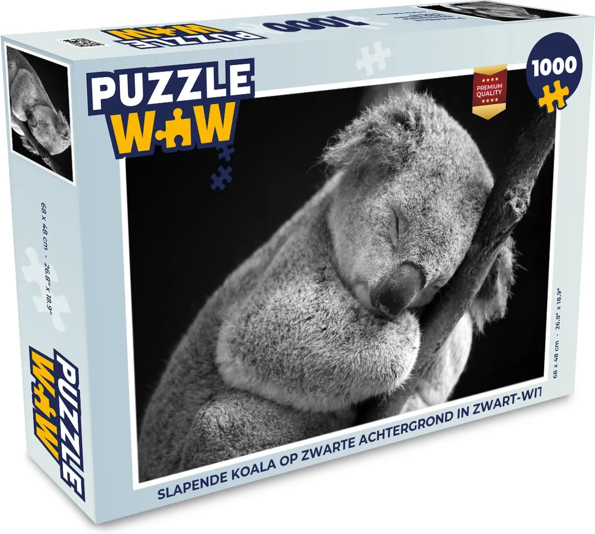 PuzzleWow Legpuzzel Slapende Koala 1000 Stuks - Multicolor