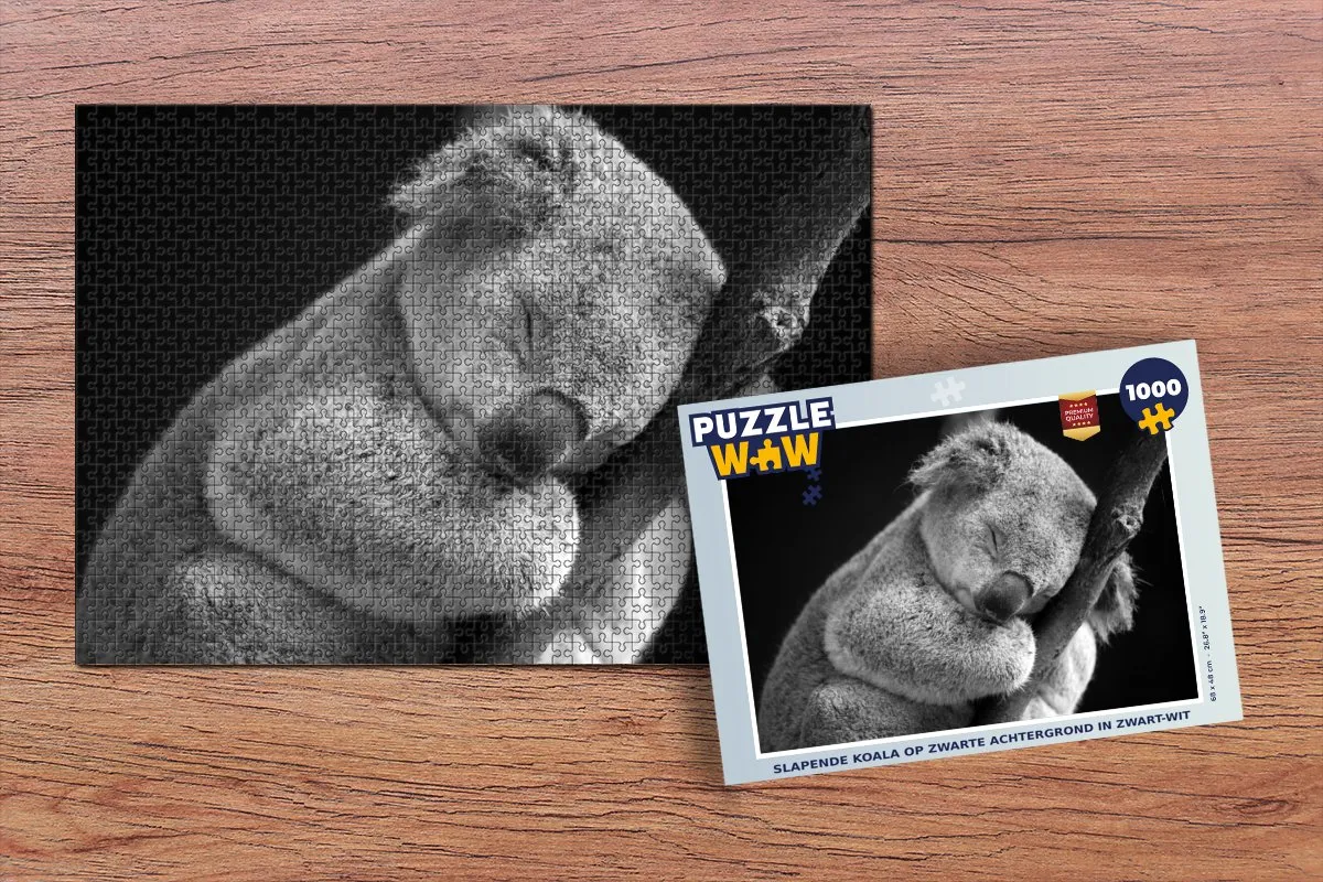 PuzzleWow Legpuzzel Slapende Koala 1000 Stuks - Multicolor