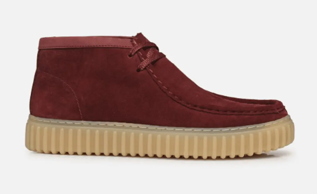 Clarks Heren Bottine Torhill High Wine Suede