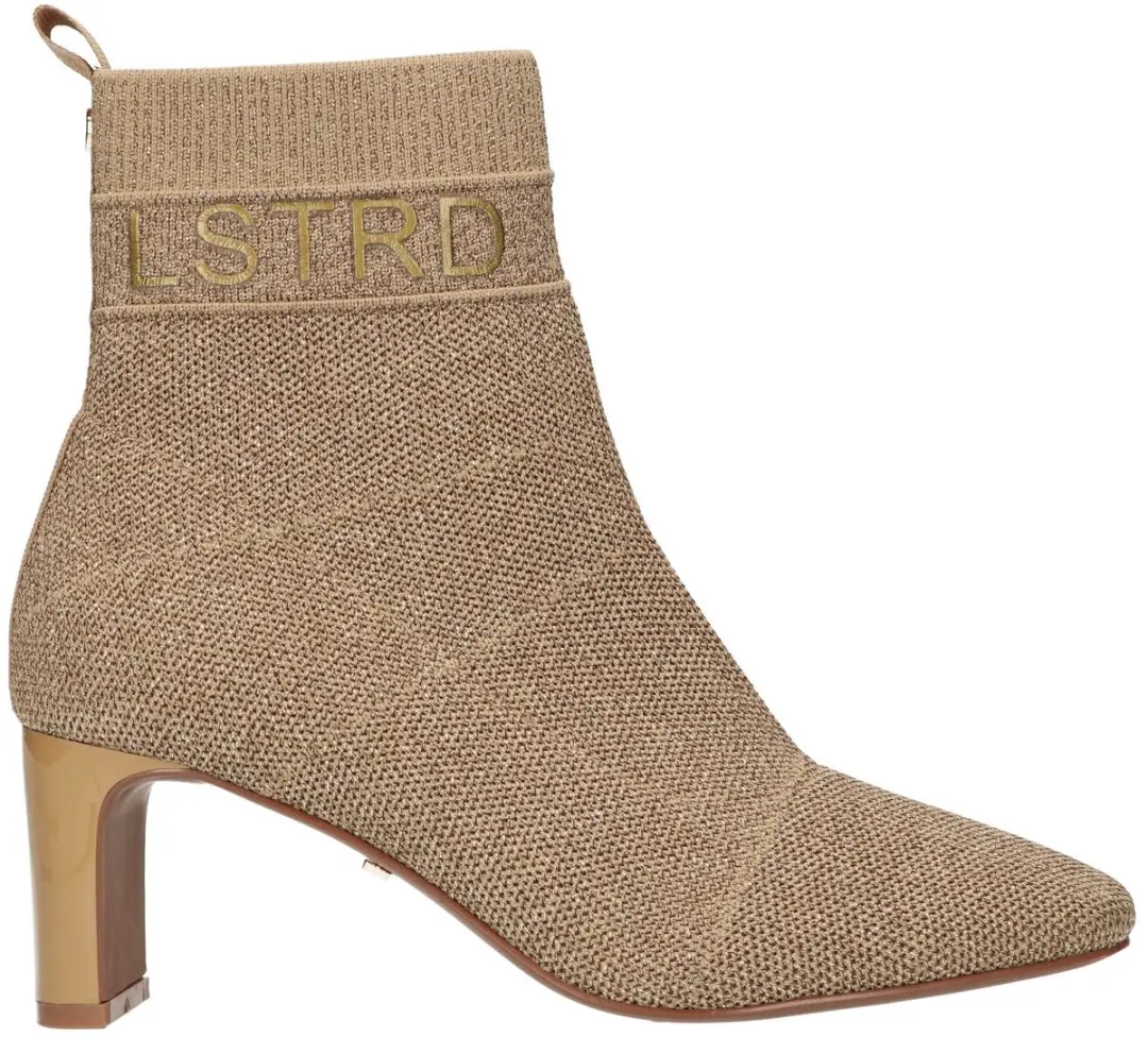 La Strada Enkellaars Goud Knitted