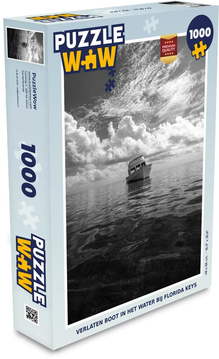 PuzzleWow Verlaten Boot Legpuzzel 1000 Stuks - Multicolor
