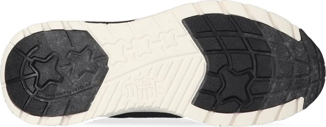 HEYDUDE Sirocco Sport Mode Heren Sneakers 43 - Zwart/Wit - afbeelding 4 van 6