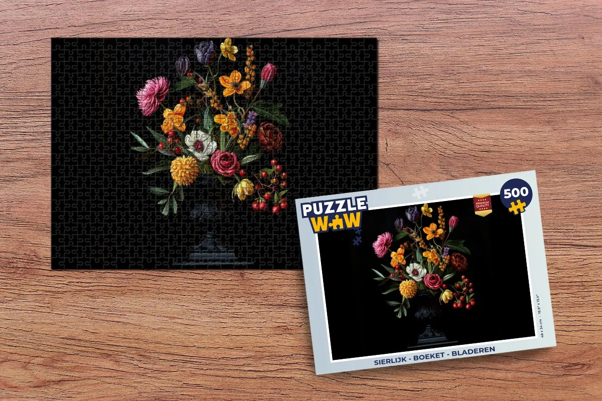 PuzzleWow Boeket Legpuzzel 500 Stuks - Bloemen 4