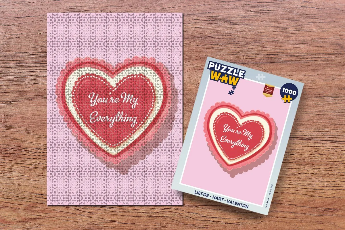 PuzzleWow Hart Liefde Legpuzzel 1000 Stuks - Valentijn