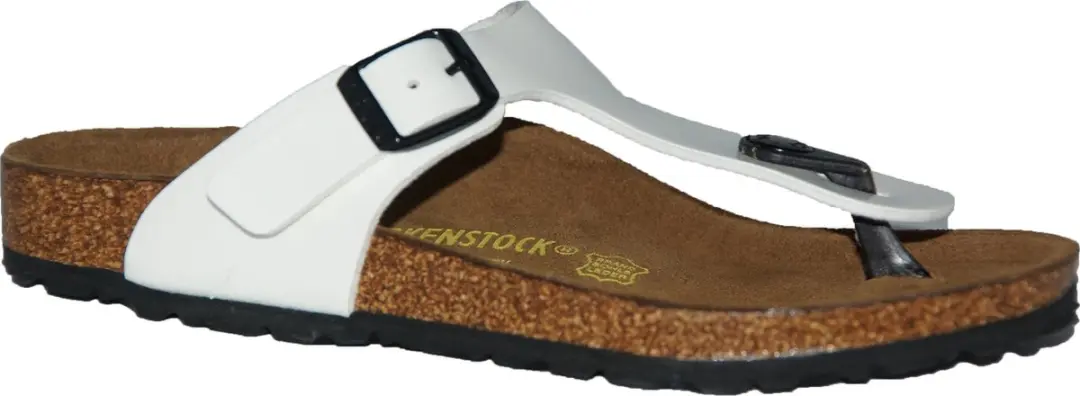 Birkenstock Gizeh Teenslipper Wit Lack Breed