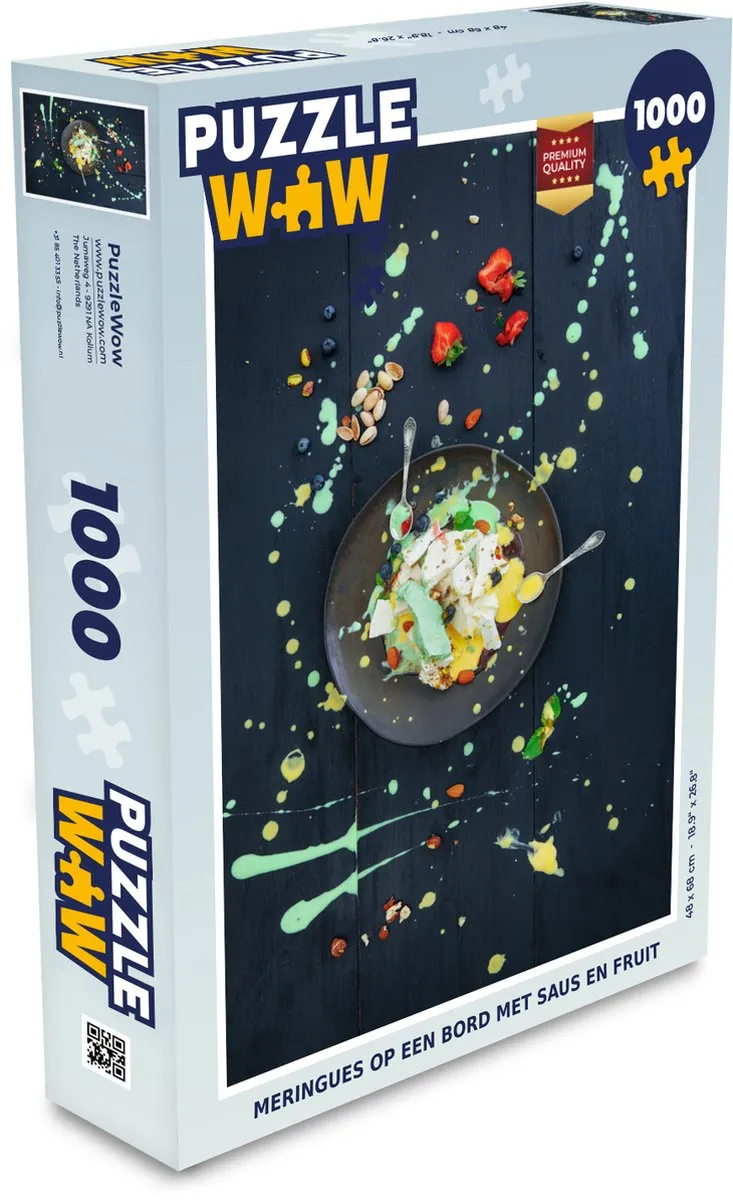 PuzzleWow Meringues Legpuzzel 1000 Stuks - Multicolor