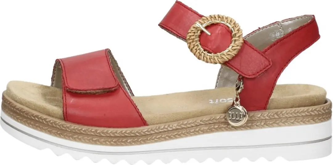 Remonte Sandalen Plat Sandalen Plat - Rood - Maat 36 - afbeelding 2 van 6