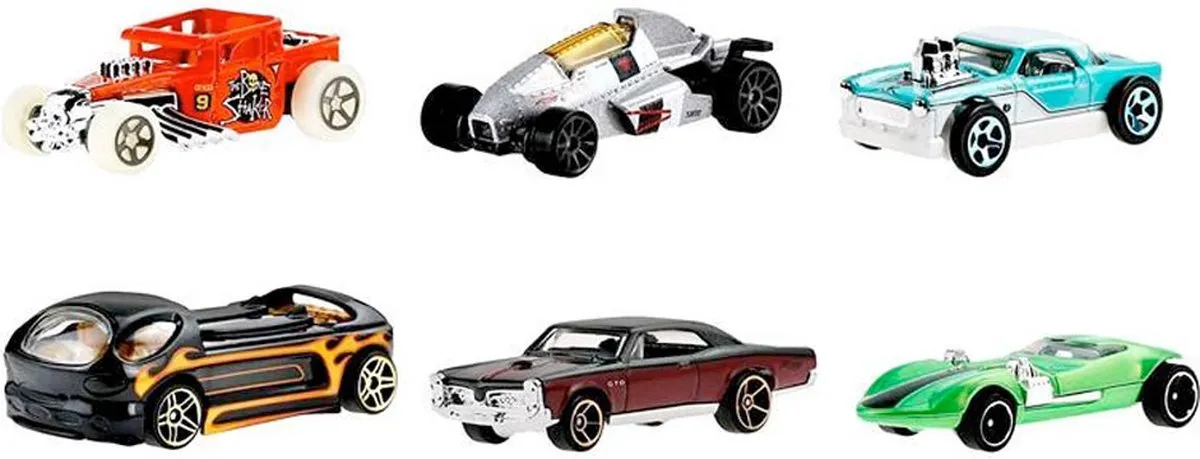 Hot Wheels Legends Tour Themed 6 Speelgoedvoertuigen HDH52 - Meerkleurig