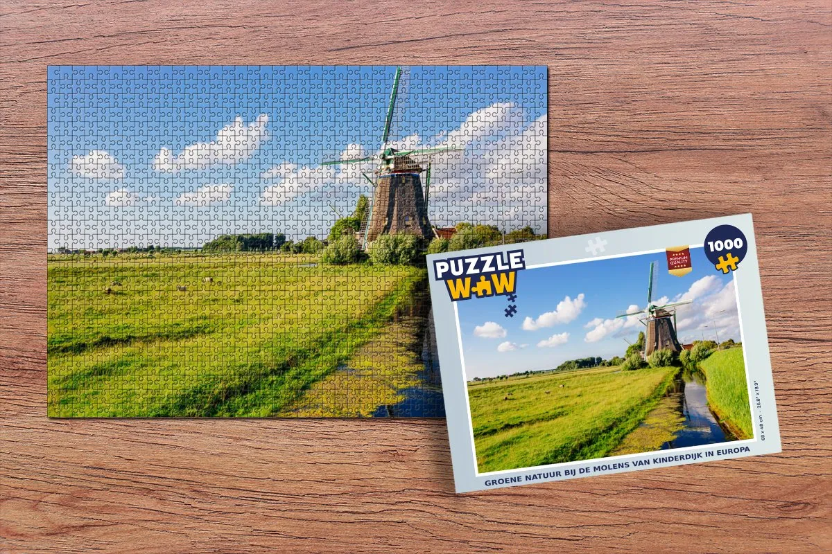 PuzzleWow Molen Legpuzzel 1000 Stuks - Multicolor