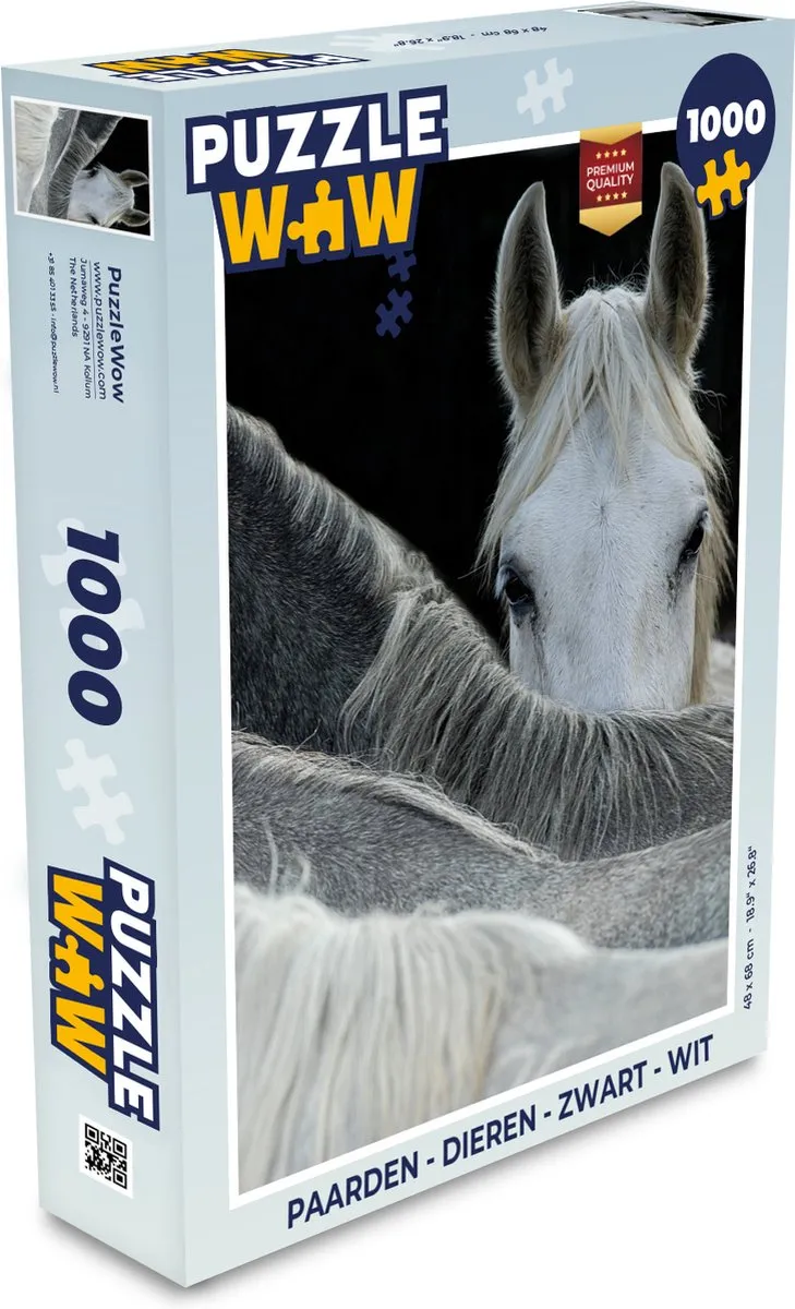 PuzzleWow Paarden Dieren Legpuzzel 1000 Stuks - Multicolor