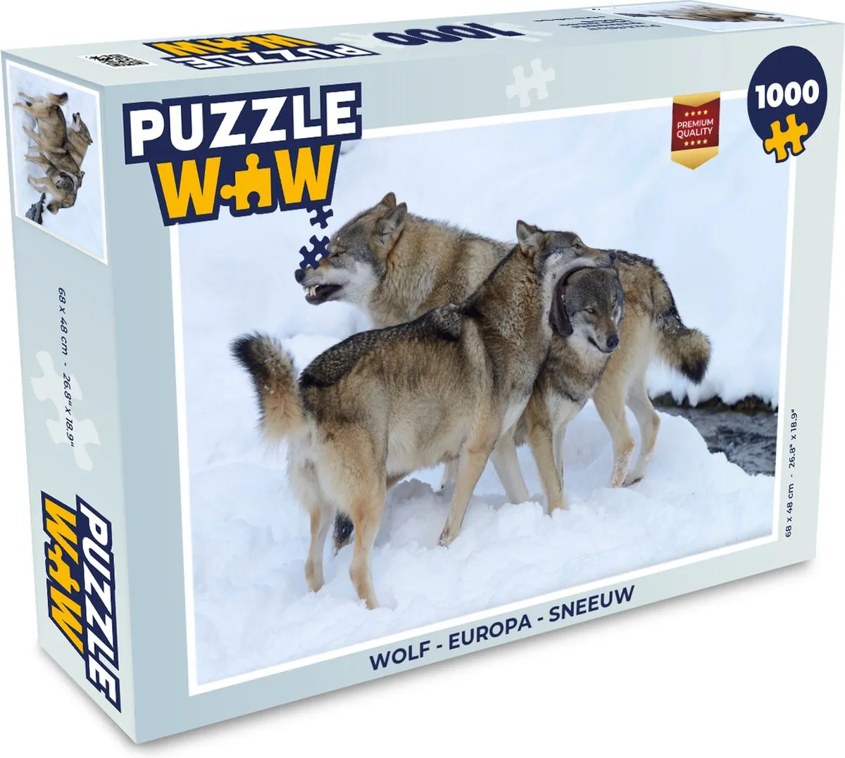 PuzzleWow Europa Sneeuw Legpuzzel 1000 Stuks - Multicolor