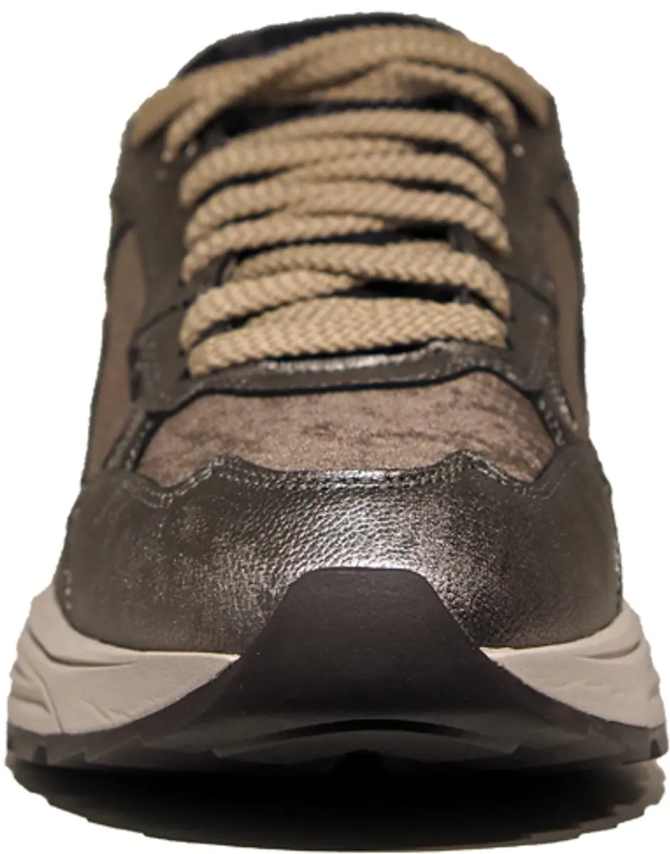 Xsensible Milau Dames Sneakers - Leer - Zilverkleurig - Maat 41 - afbeelding 3 van 6