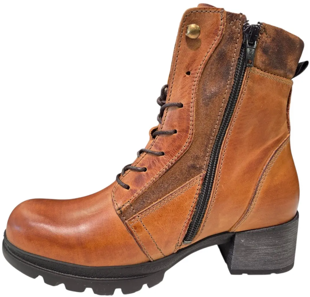 Wolky 0610030 430 Dames Veterboots - Cognac 38