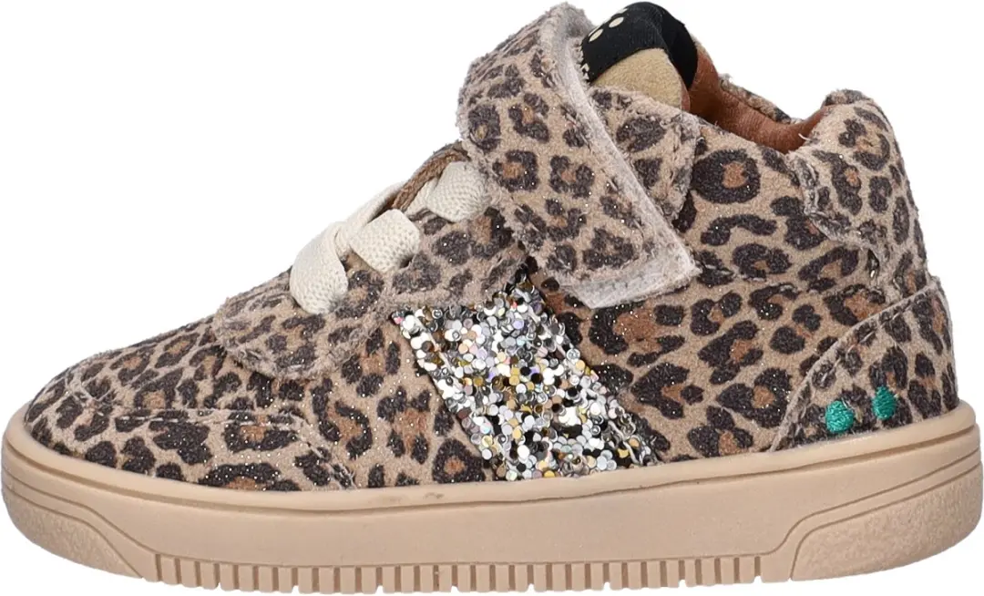 BunniesJR 225653-906 Meisjes Hoge Sneakers - Beige - Leer - afbeelding 4 van 6