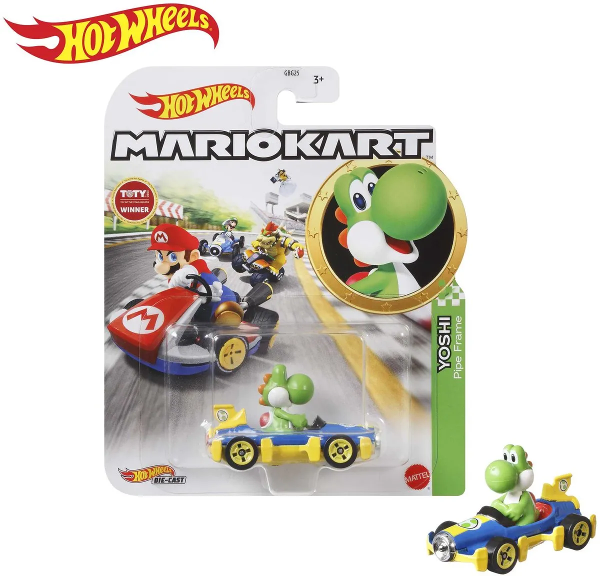 Hot Wheels Mario Kart YOSHI MACH 8 Racewagen GLP39