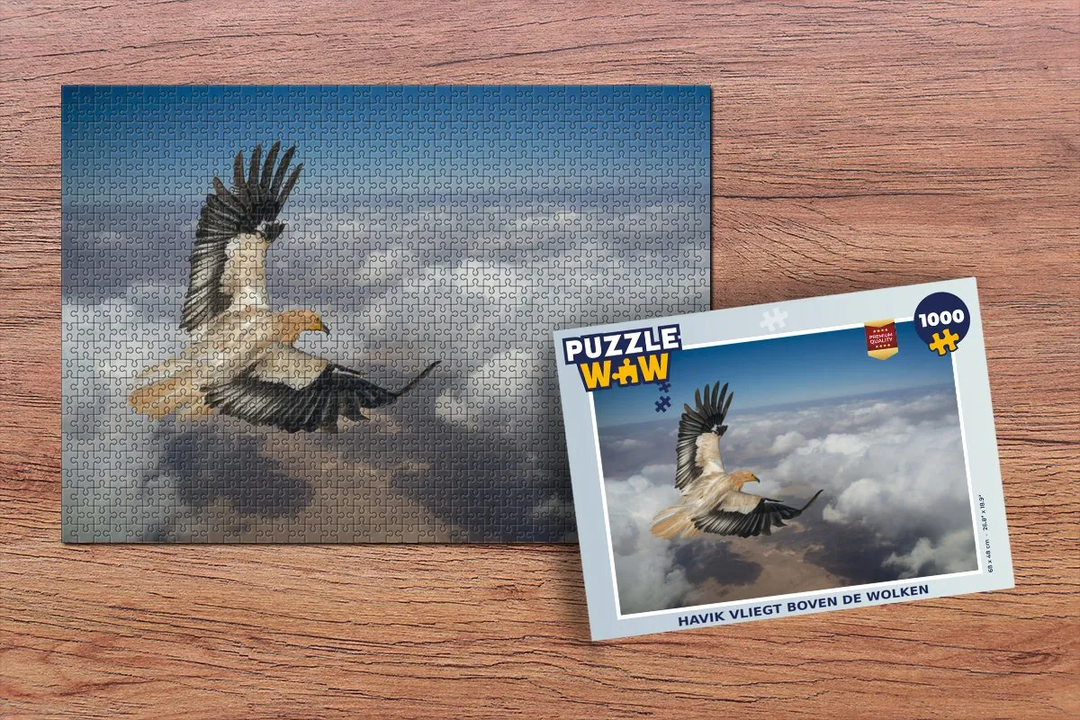 PuzzleWow Havik boven Wolken Legpuzzel 1000 Stuks - Multicolor