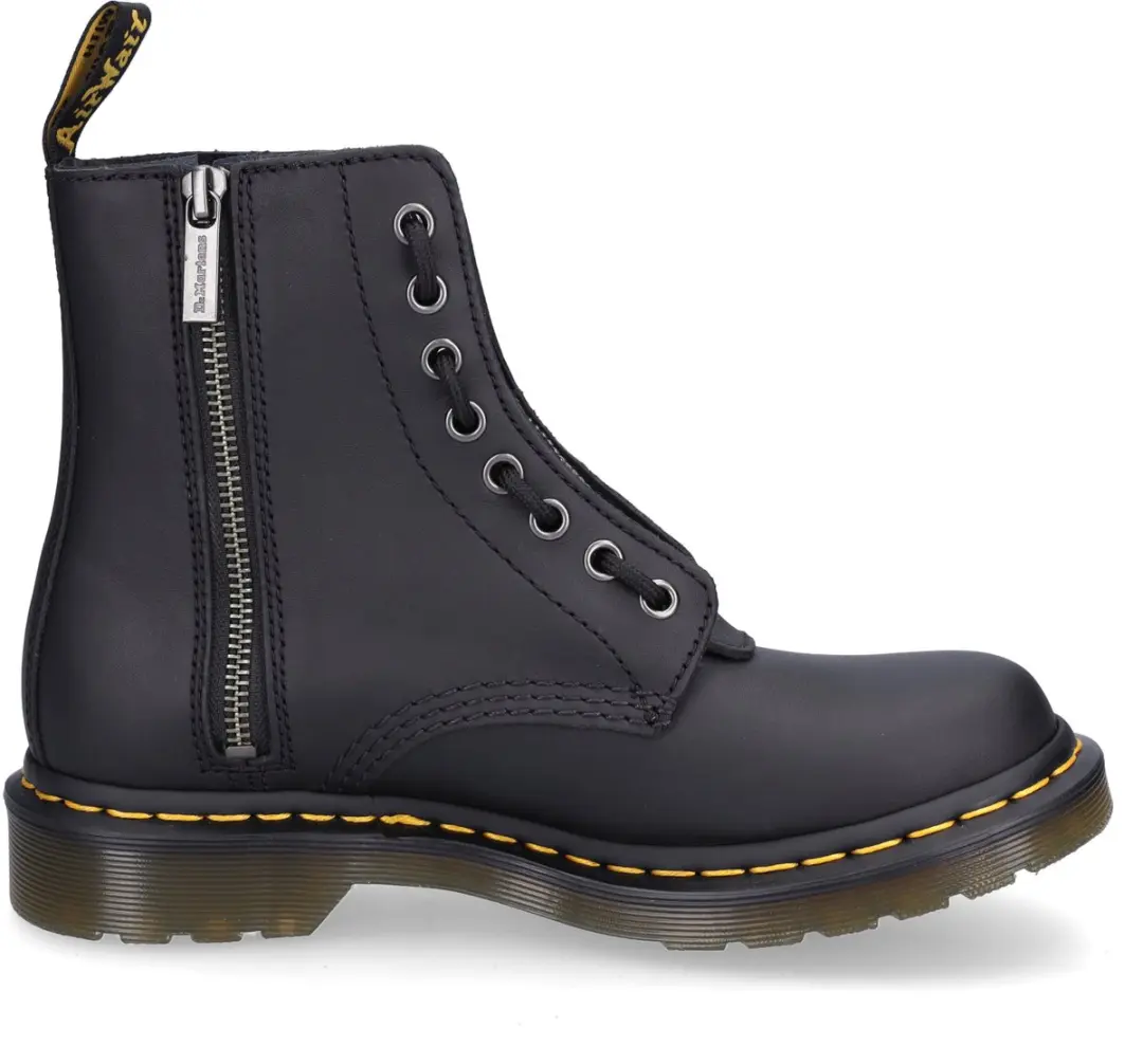 Dr. Martens 1460 Pascal Front Zip Veterboots - Zwart - afbeelding 2 van 6