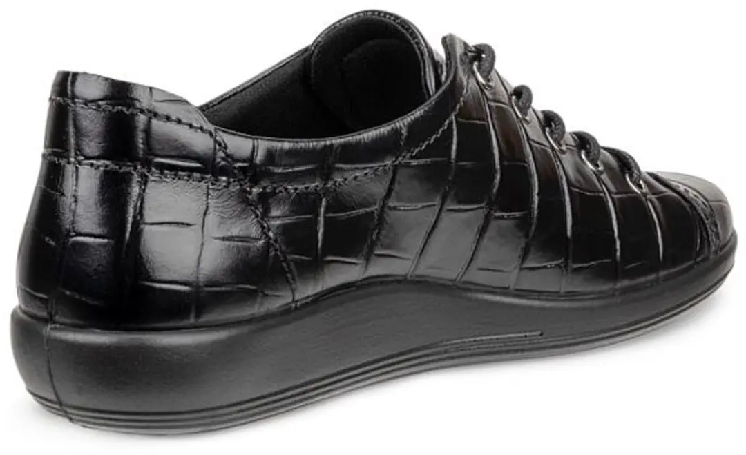 ECCO Soft 2.0 Dames Veterschoenen - Zwart