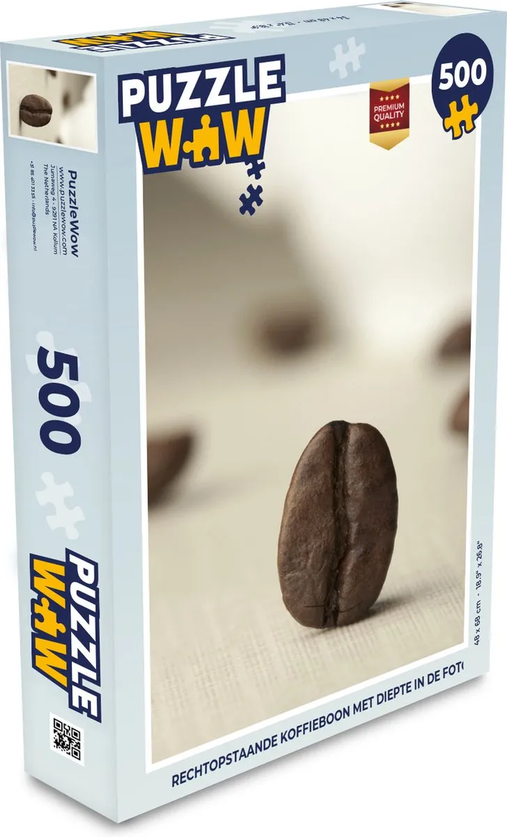 PuzzleWow Legpuzzel 500 Stuks - Koffieboon Multicolor