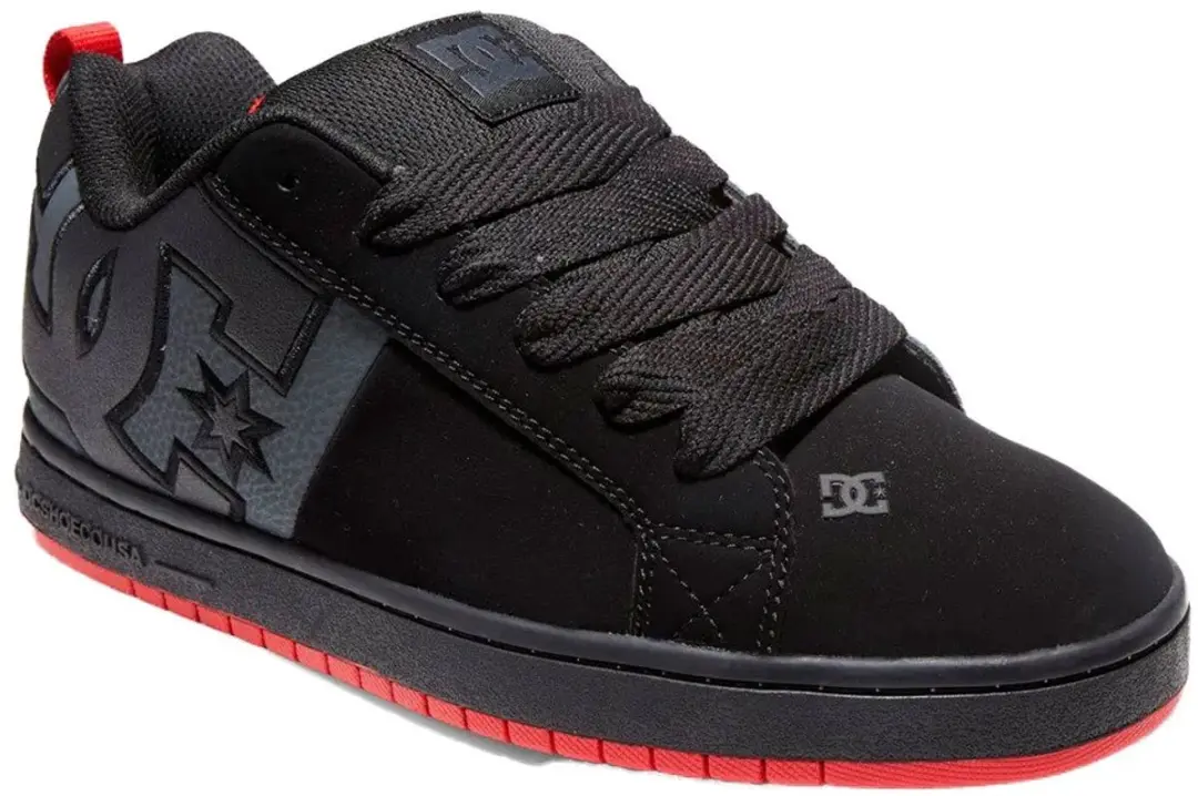 DC Shoes Court Graffik Sq Schoenen - 42.5 - Zwart/Grijs/Rood - afbeelding 6 van 6