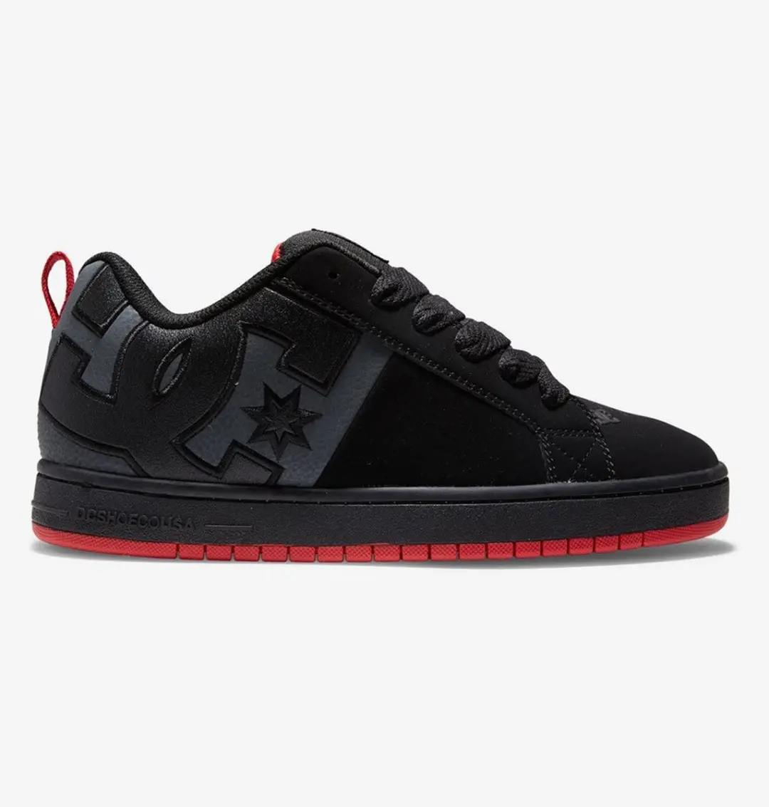 DC Shoes Court Graffik Sq Schoenen - 42.5 - Zwart/Grijs/Rood - afbeelding 4 van 6