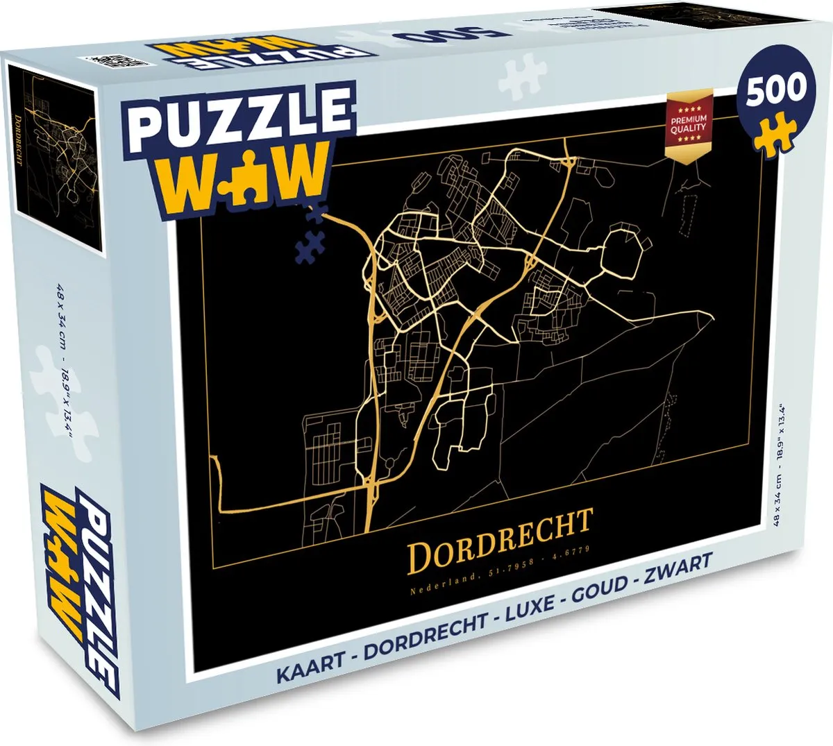 PuzzleWow Dordrecht Puzzel 500 Stuks - Multicolor