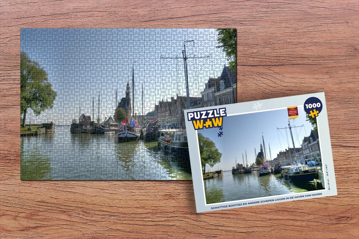 PuzzleWow Legpuzzel Schattige Boten 1000 Stuks - Multicolor