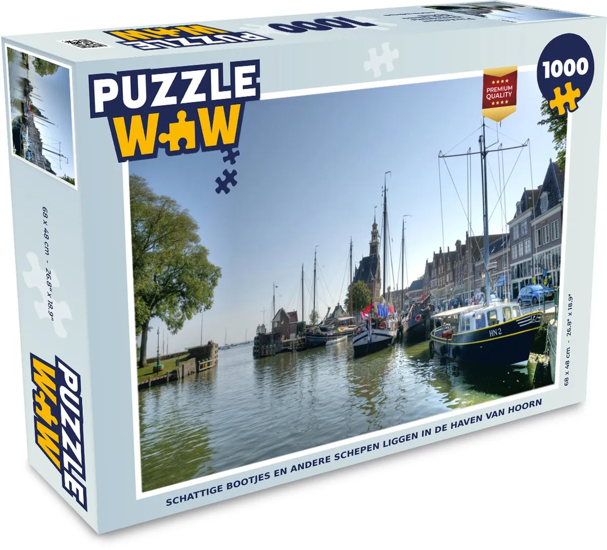 PuzzleWow Legpuzzel Schattige Boten 1000 Stuks - Multicolor