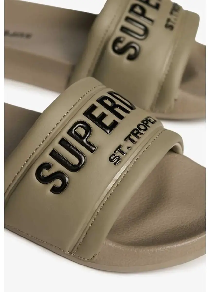 Superdry City Luxe Badslippers Dames - 40/41 - Deep Beige - afbeelding 6 van 6