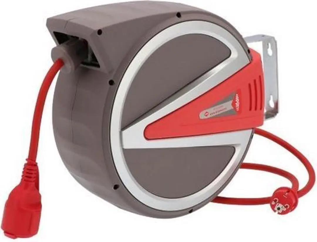 Airpress 76576 Kabelhaspel 230V 15m - 3200W - Zwart/Rood