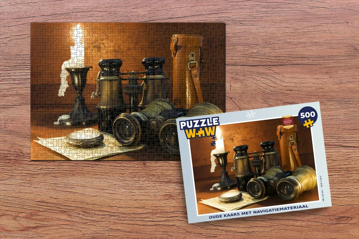 PuzzleWow Legpuzzel Oude kaars 500 Stuks - Multicolor
