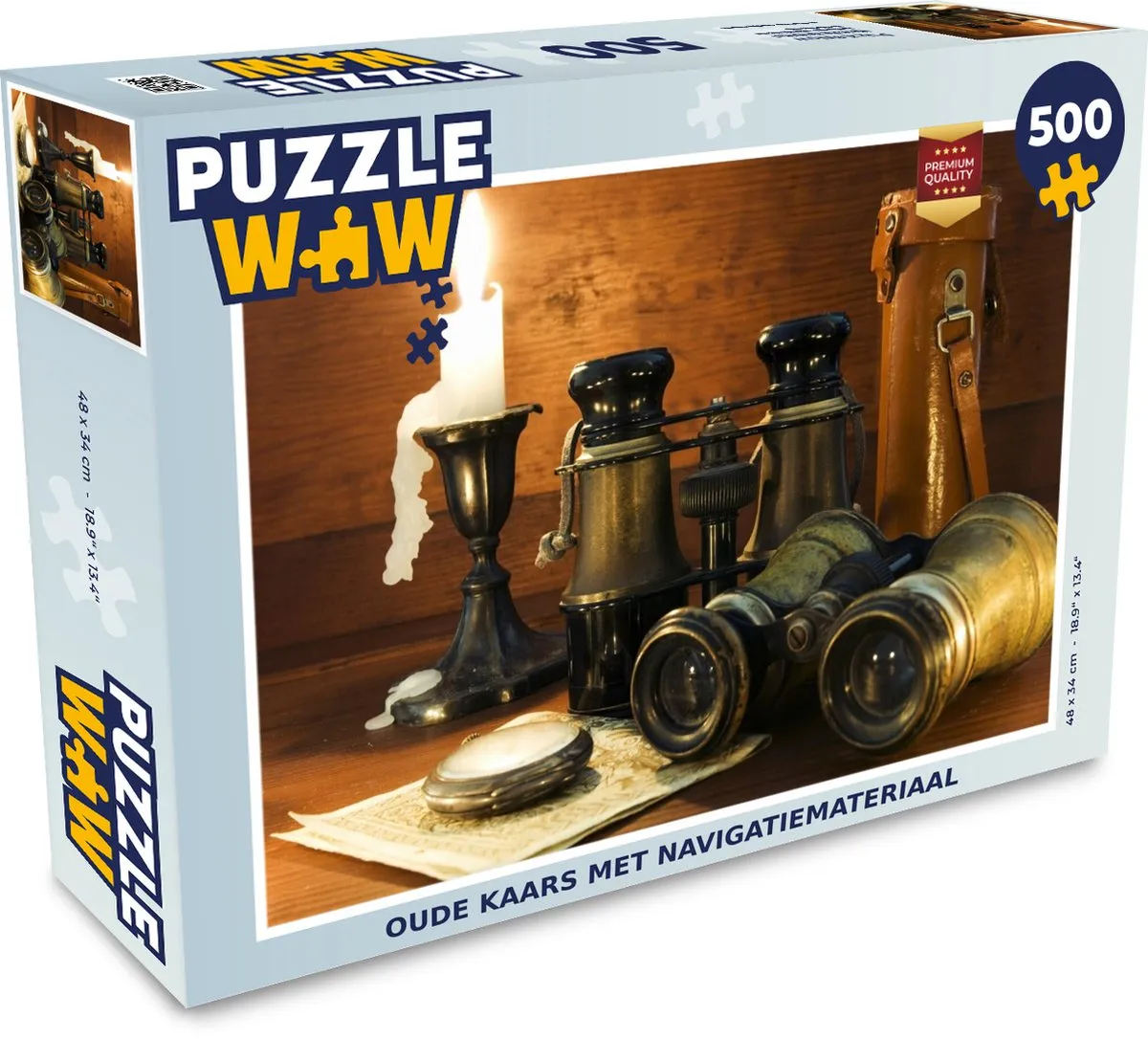 PuzzleWow Legpuzzel Oude kaars 500 Stuks - Multicolor
