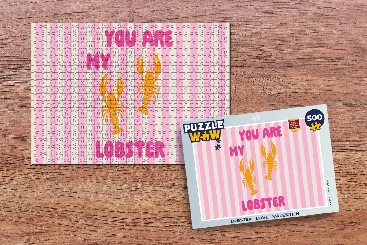 PuzzleWow Lobster Love Valentijn Legpuzzel 500 Stuks