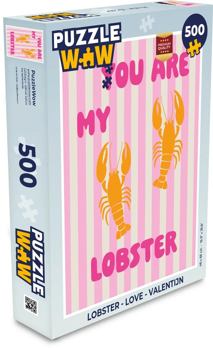 PuzzleWow Lobster Love Valentijn Legpuzzel 500 Stuks
