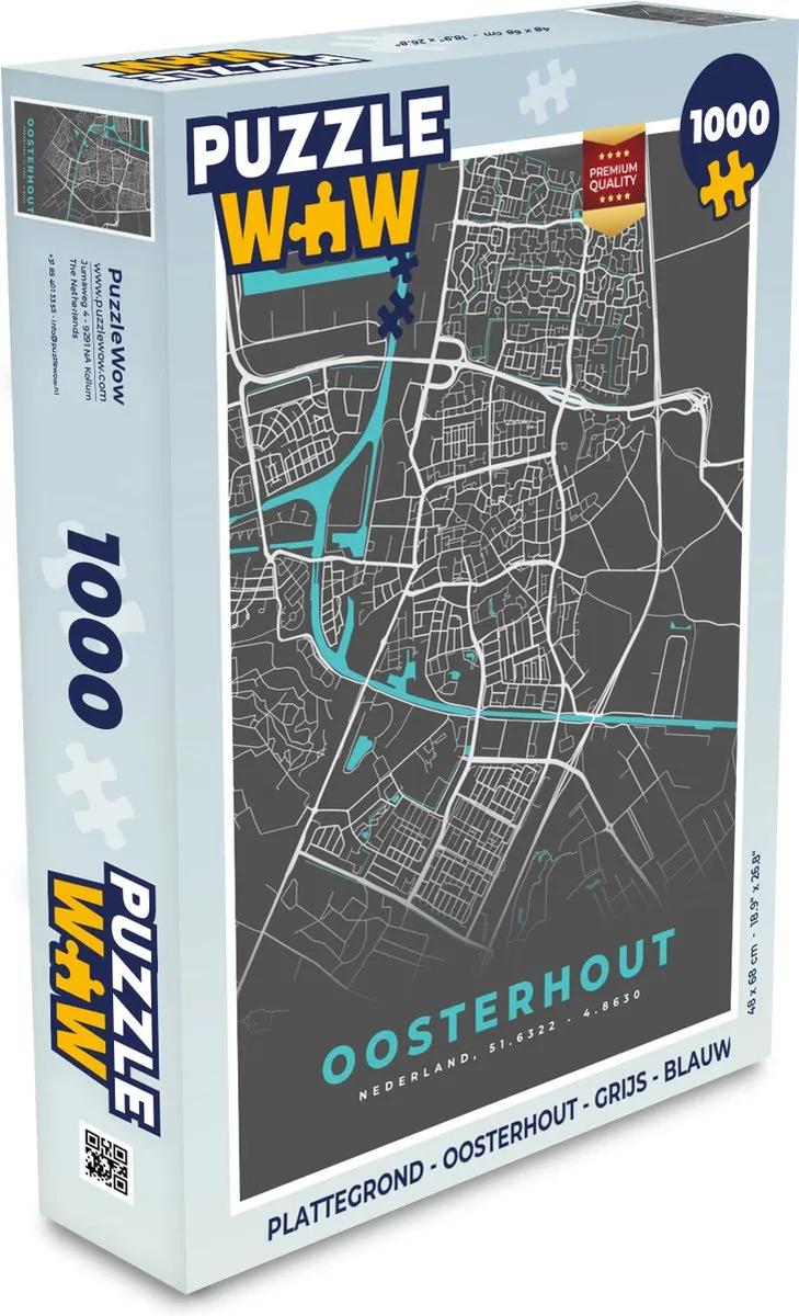 PuzzleWow Oosterhout Legpuzzel 1000 Stuks - Multicolor