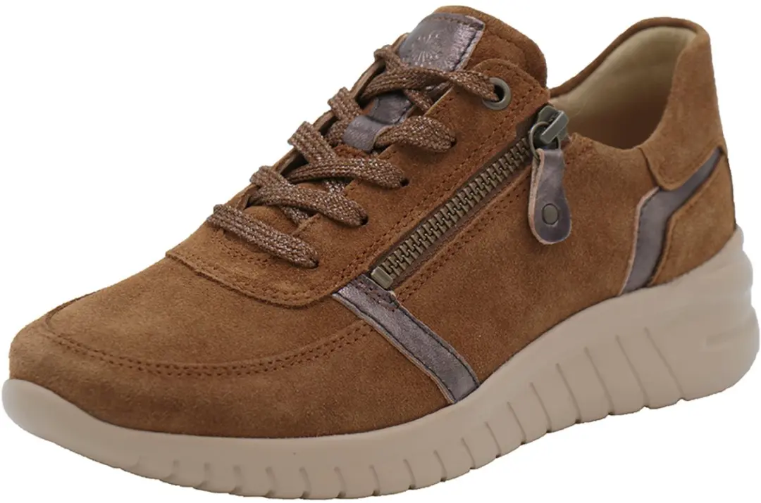 Hartjes Wave Shoe G+ Dames Veterschoenen - Cognac 39 - afbeelding 5 van 6