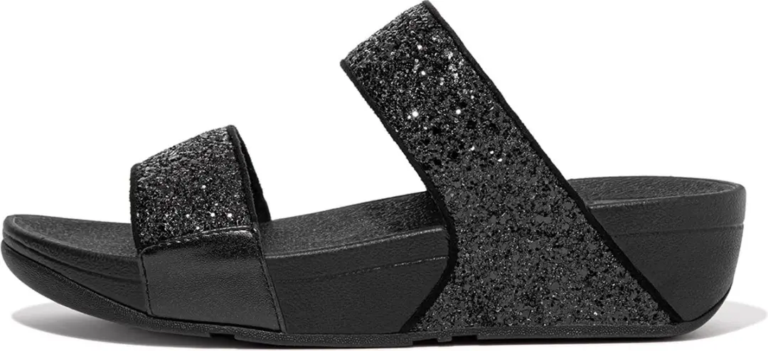 FitFlop Lulu Slide Glitter - Zwart 39 - afbeelding 4 van 6