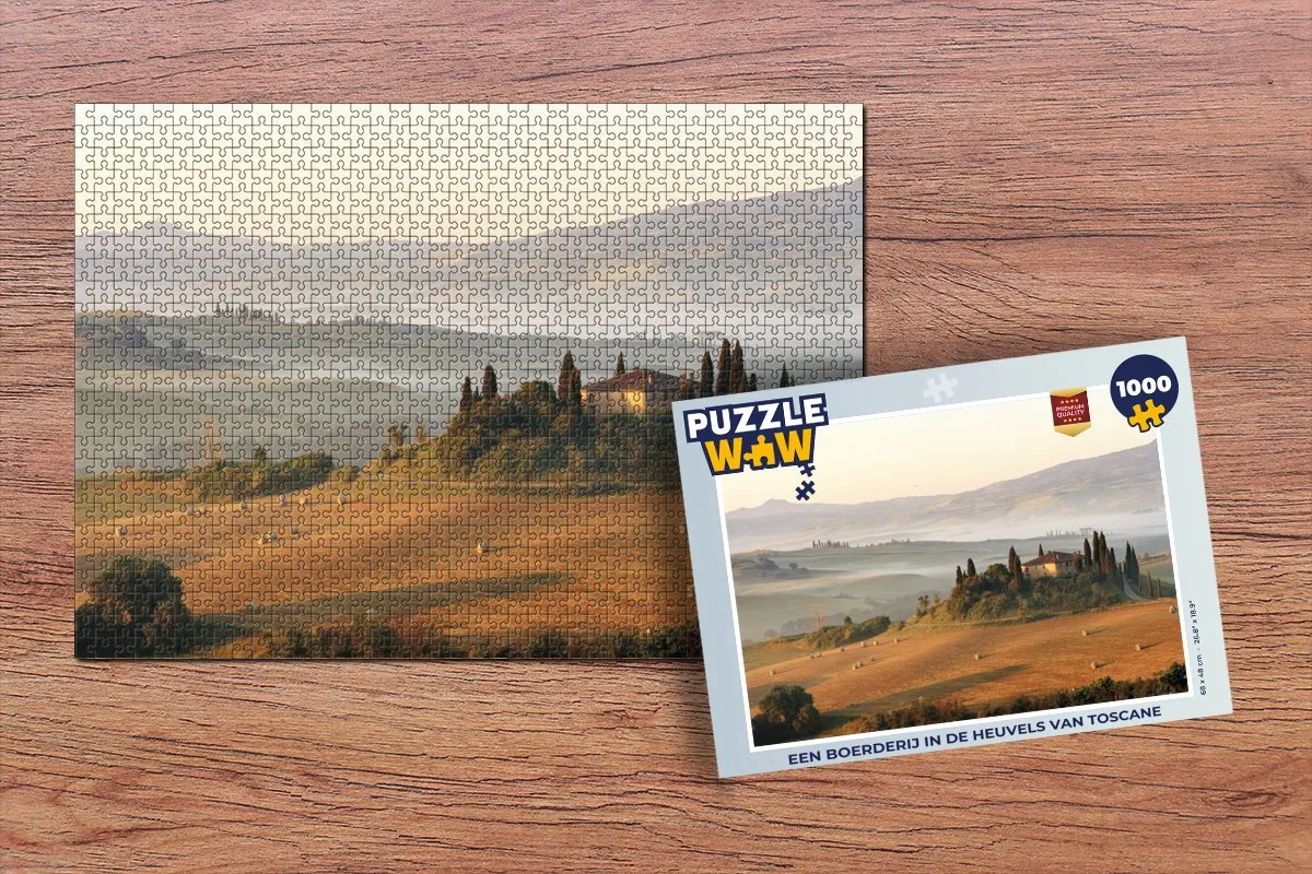 PuzzleWow Toscane Puzzel - 1000 Stuks - Multicolor