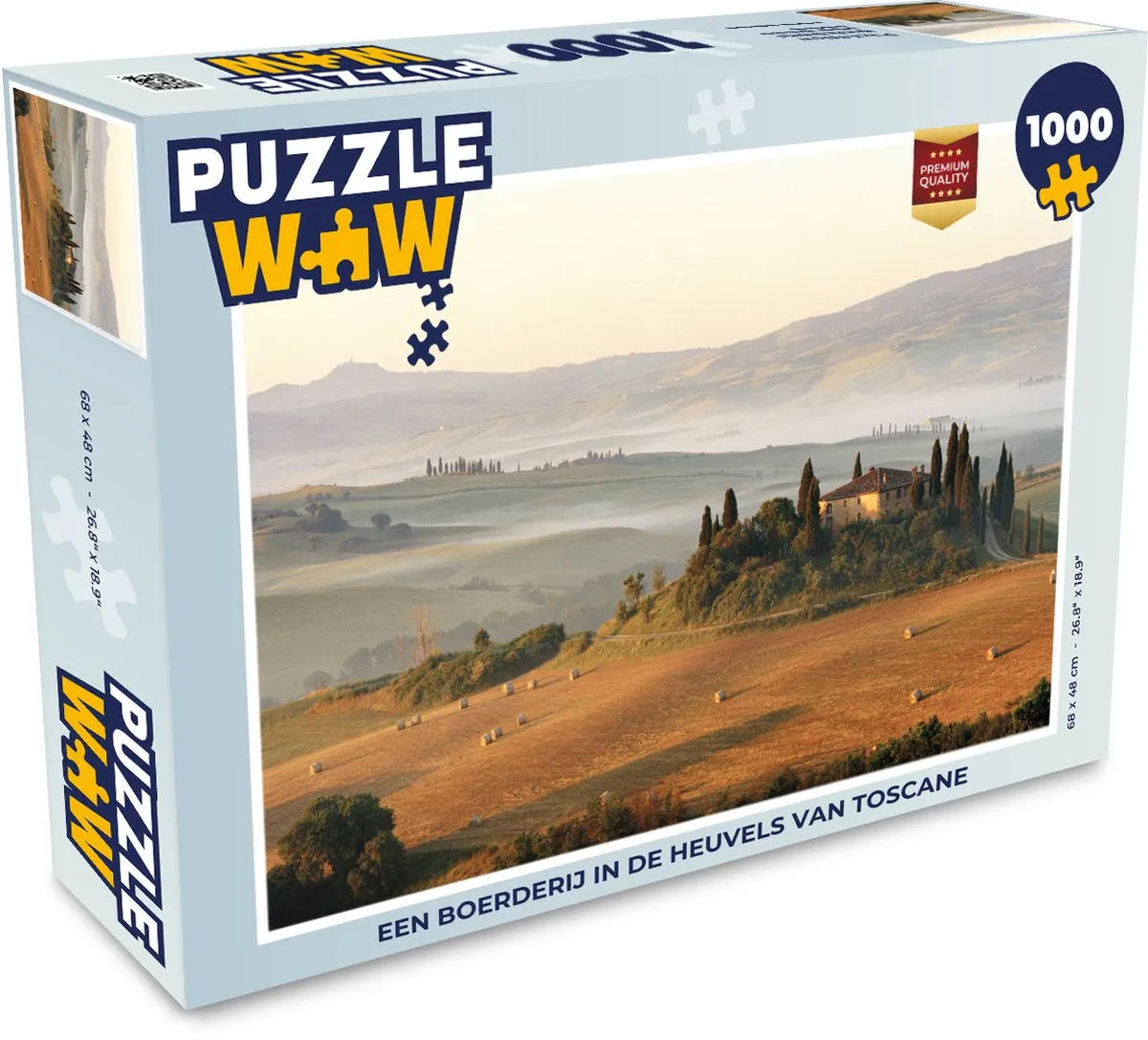 PuzzleWow Toscane Puzzel - 1000 Stuks - Multicolor
