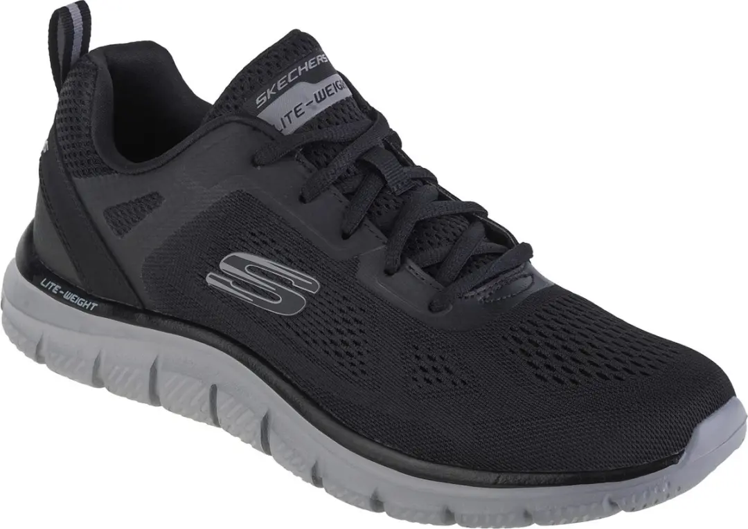 Skechers Track-Broader 232698-BKCC, Mannen, Zwart, Sneakers,Sportschoenen, maat:
