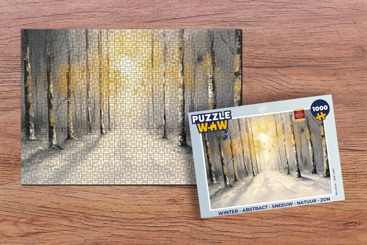 PuzzleWow Winter Abstract Legpuzzel 1000 Stuks - Bos