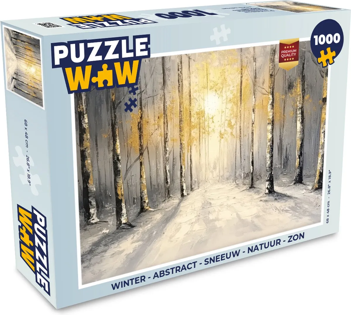PuzzleWow Winter Abstract Legpuzzel 1000 Stuks - Bos