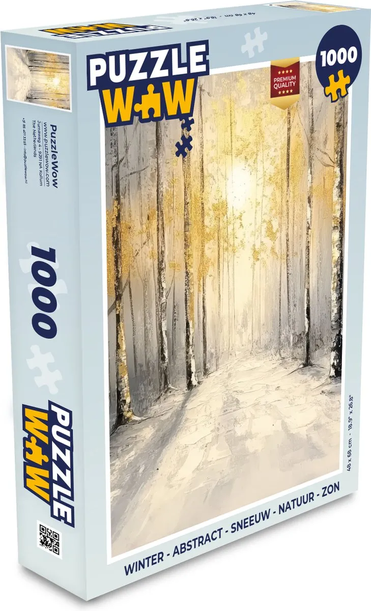 PuzzleWow Winter Abstract Legpuzzel 1000 Stuks - Bos