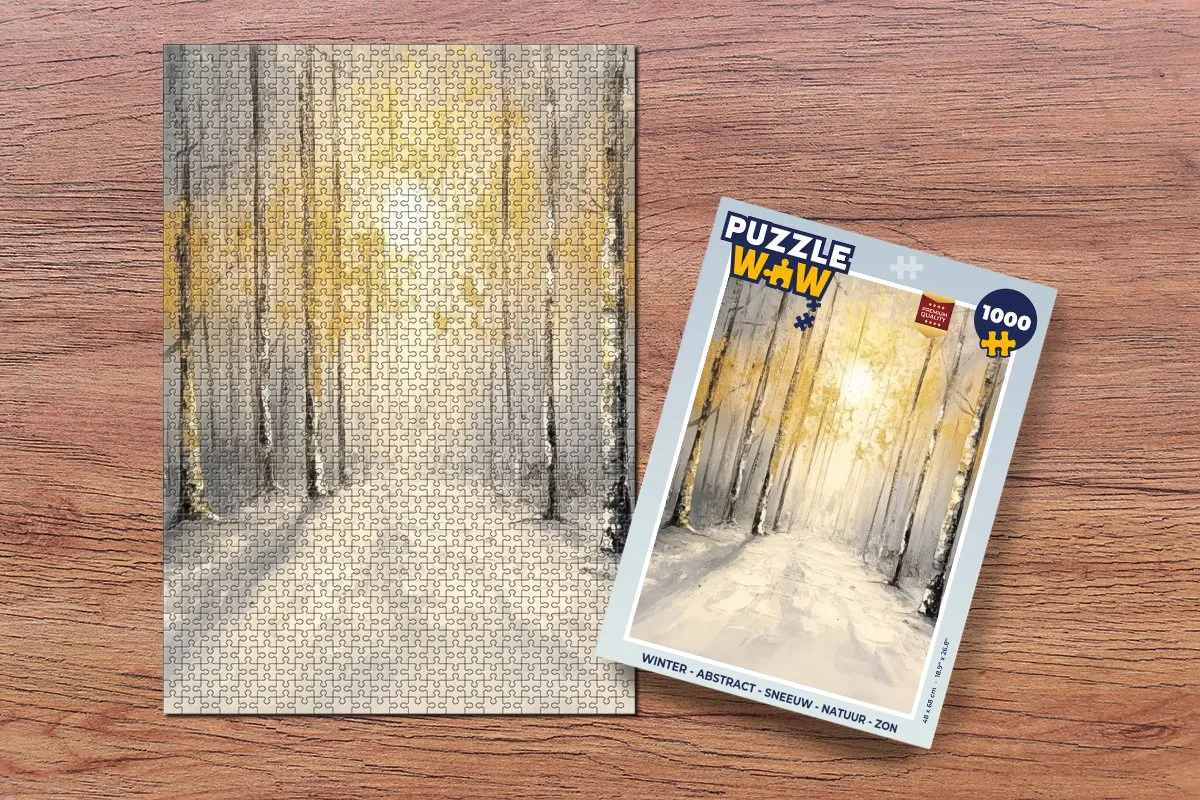 PuzzleWow Winter Abstract Legpuzzel 1000 Stuks - Bos