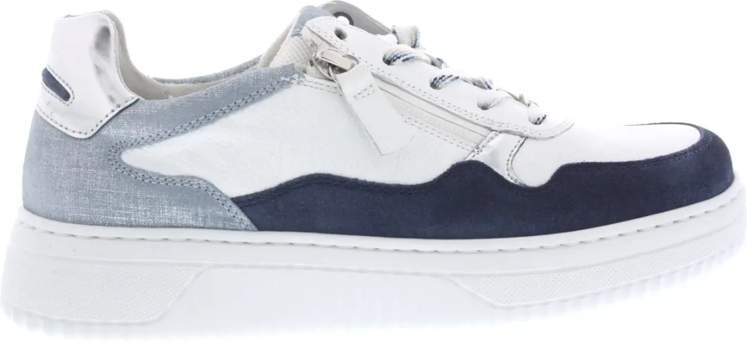 Dames Sneakers Gabor 66.408.56 Weiss/jeans/silber Wit