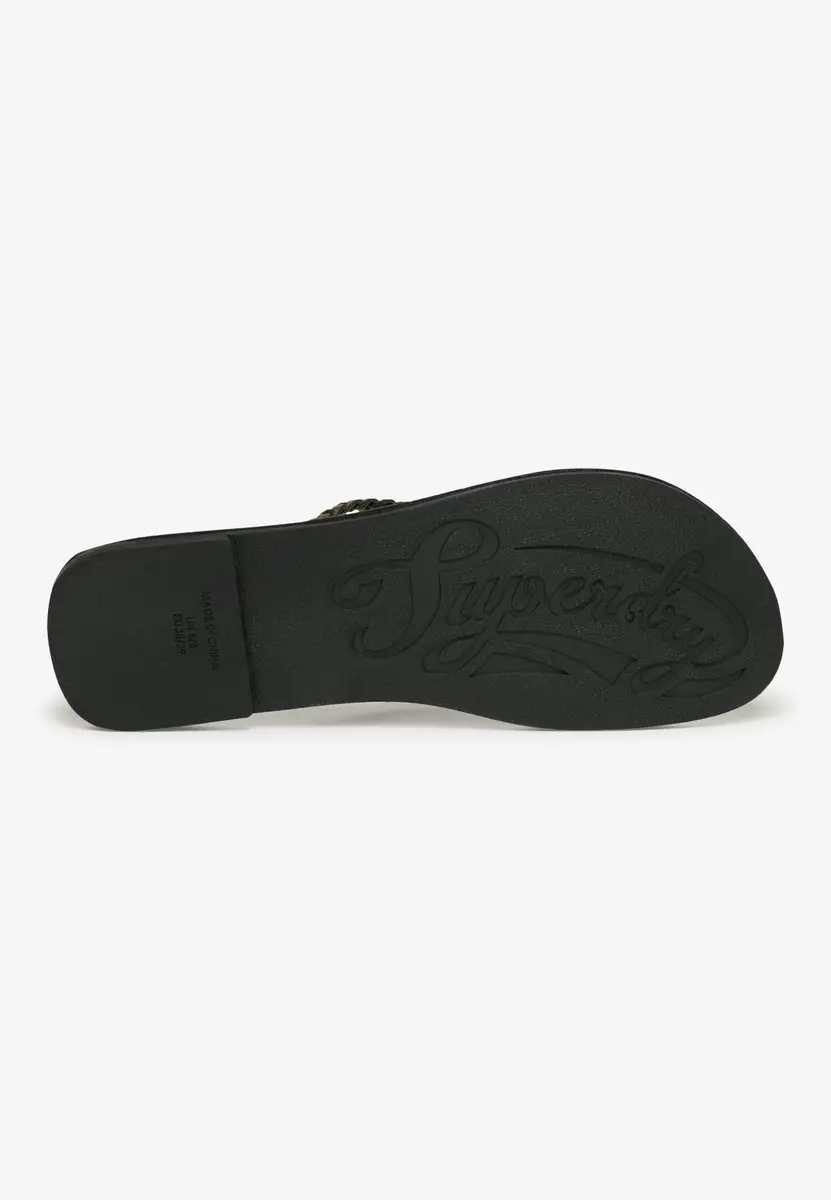Superdry Gevlochten Teenslippers van Kunstleer - Dames - afbeelding 2 van 6